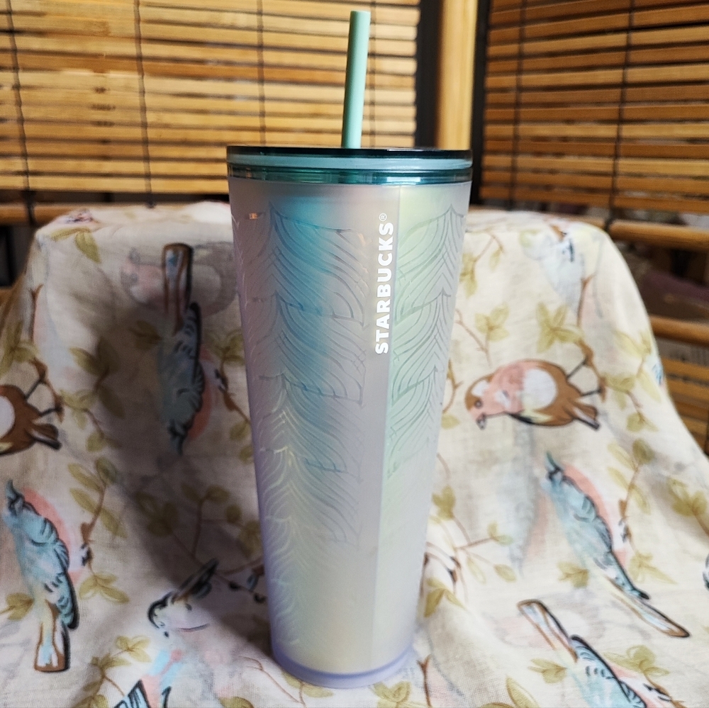 STARBUCKS Mermaid Tail Hologram Holographic 2021 50th Anniversary Tumbler NWT